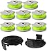 Produktbild WA0014 Trimmerfaden Ersatzspulen für Worx WA0014 Rasentrimmer, Weed Eater String Edger Spool Line Ersatzteile - WG168 WG184 WG190 WG191 Auto-Feed 6,1 m 0,2 cm mit WA0037 Kappenabdeckungen, 8 Stück