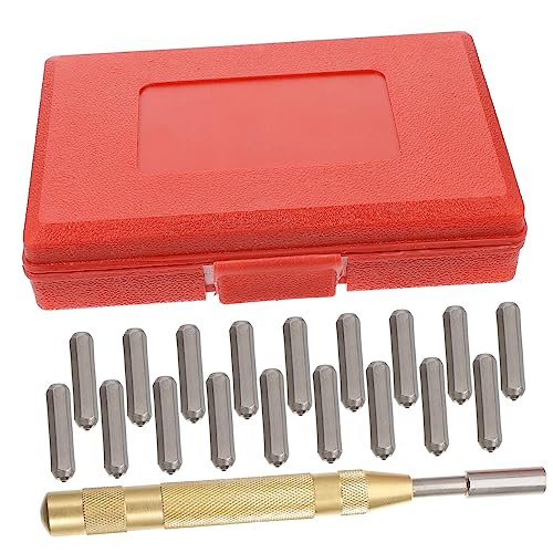 Beatifufu Letter Number Punch Tool Set Leather Stamping Kit Craft Stamp Punch 38pc Alloy Steel Stamp Set