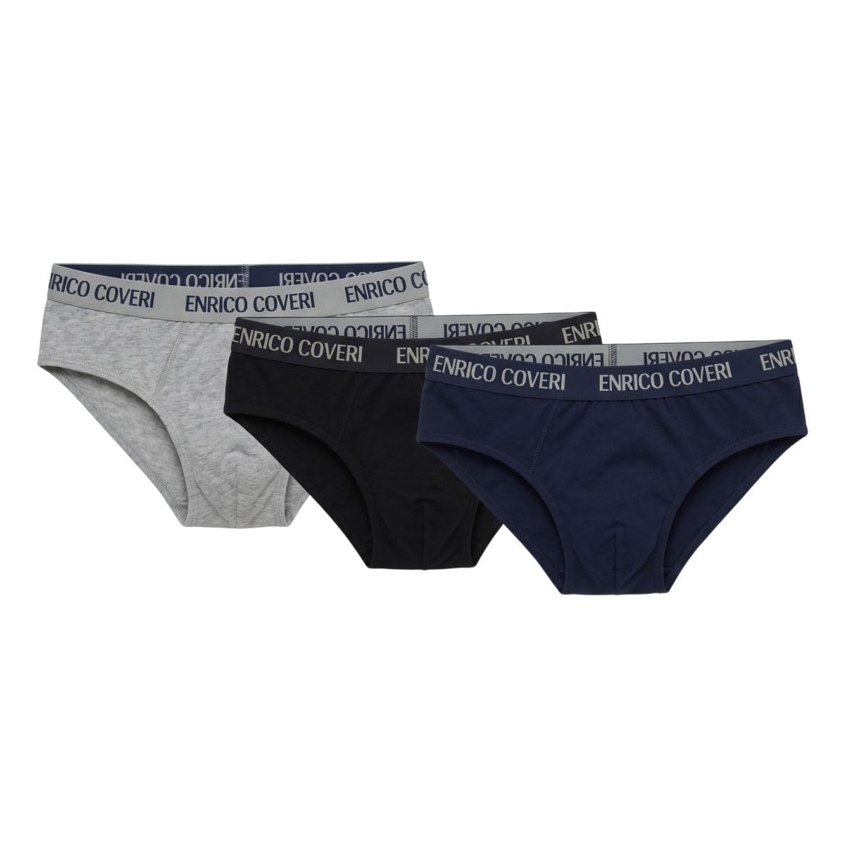 Enrico Coveri, (Pacco da 6 Slip Bambino e Ragazzo in Cotone Elasticizzato, Elastico Esterno, ES4000