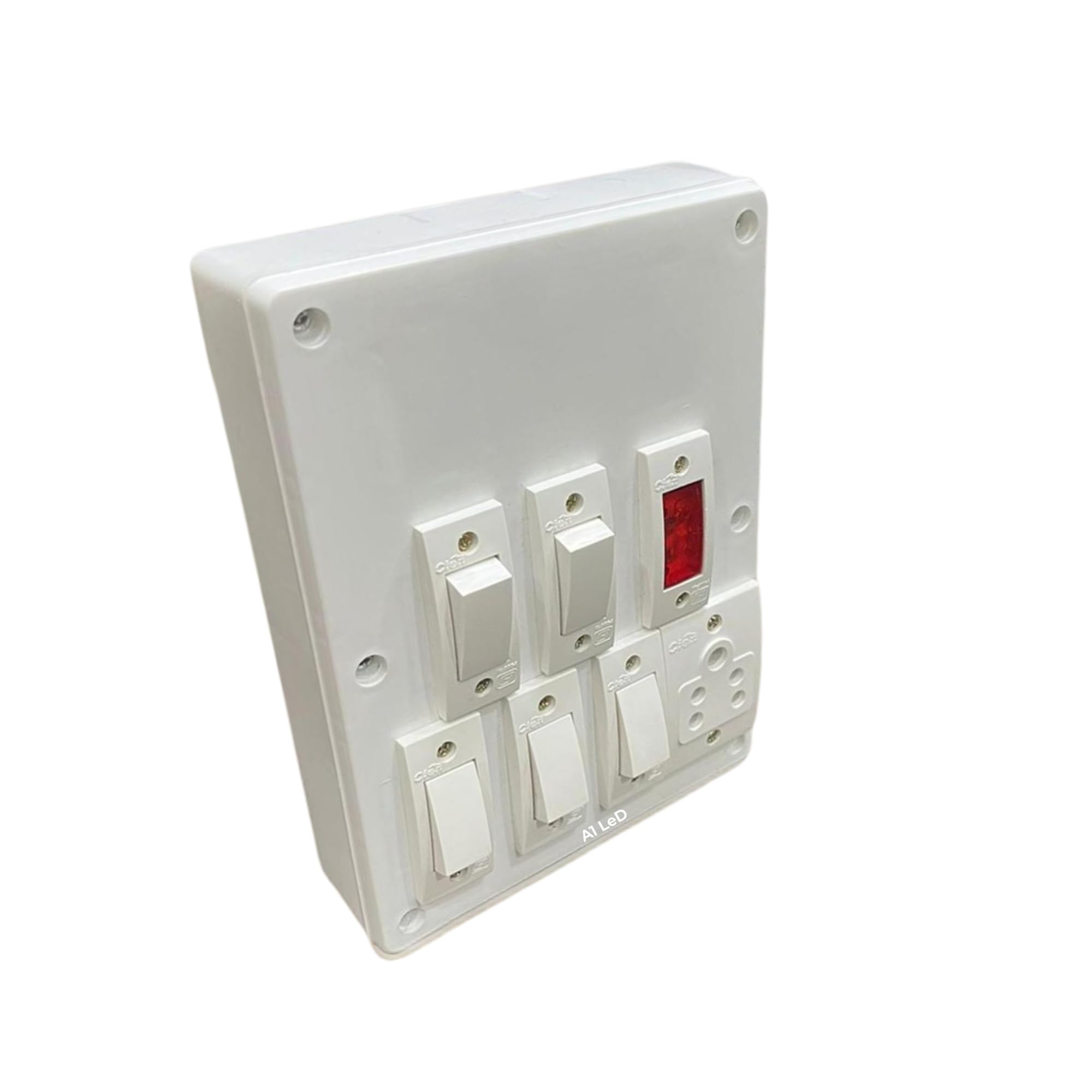 8 | 6 Box with 5 Switches 1 Sockets and 1 Indicator