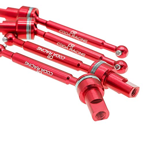 CODA RACING RC Aluminum Front & Rear Driveshaft Assembly for Traxxas LaTrax 1/18 Teton,Desert Prerunner,SST-Replaces Part 7650