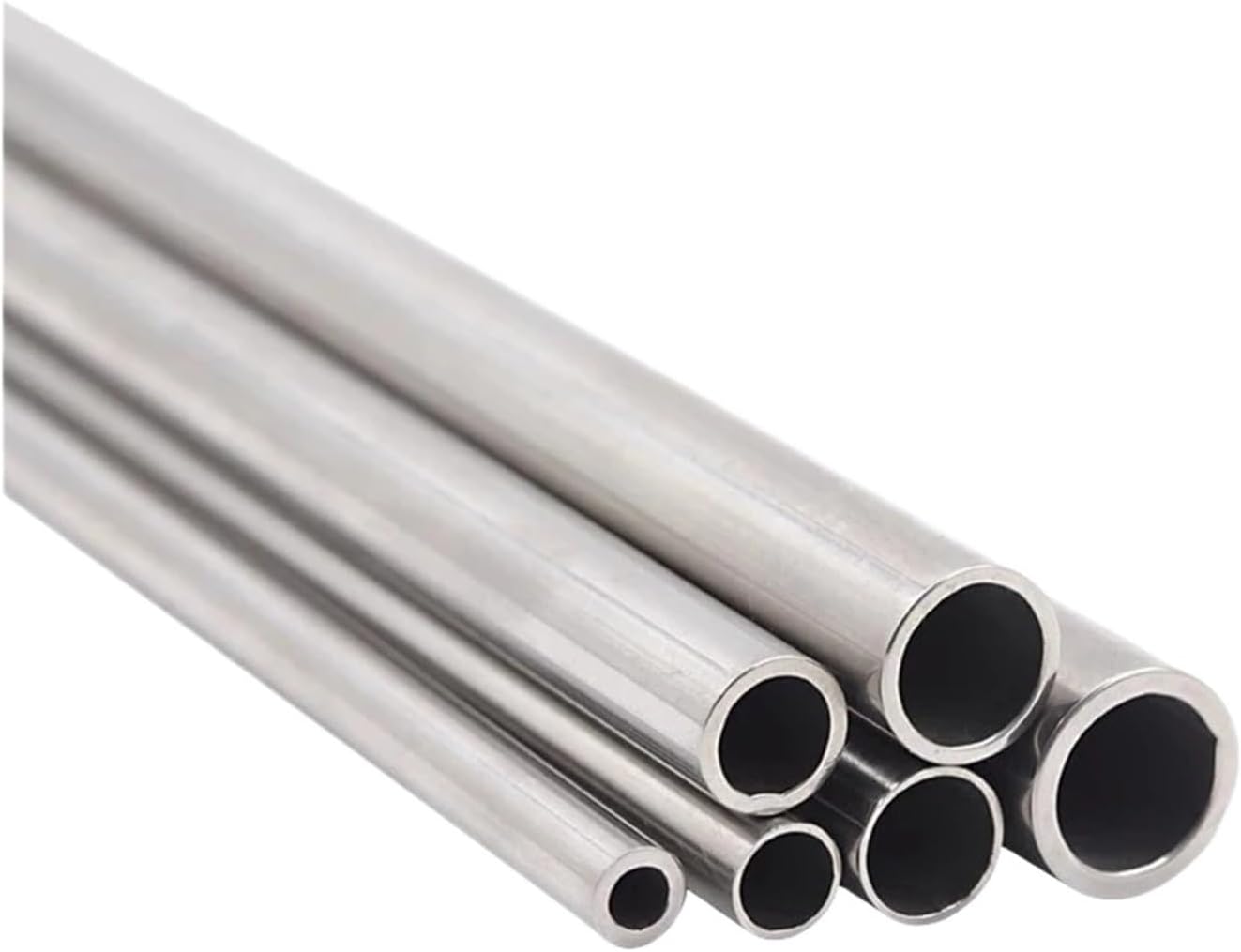 5pcs 304 Stainless Steel Round Capillary Tube 250mm(OD6xWT1mm)
