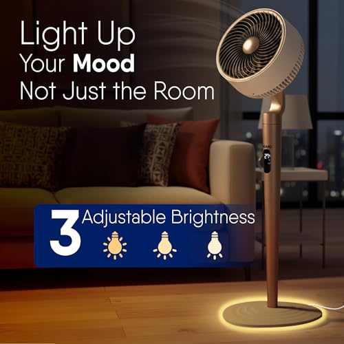Image of AGARO Royal 3D Air Circulation Tower Fan with Mood Lamp, Ultra-Quiet BLDC Standing Fan for Home & Office Use, Touch & Remote Control, 12 Wind Speed, 5 Modes, 90˚ Horizontal & 90˚ Vertical Oscillation