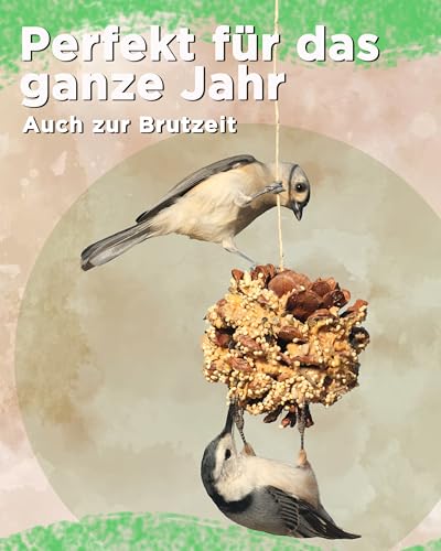 Futterbauer Meisenknödel 200 Stück ohne Netz Plus Insekten, Energiereiche Meisenknödel mit Insekten für Wildvögel, ohne Netz, ca. 90 g je Knödel, mit Vitaminen & Fetten