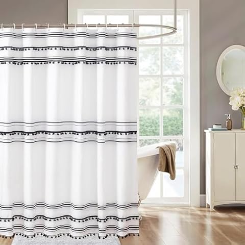 GiuMsi Black and White Shower Curtain Cover