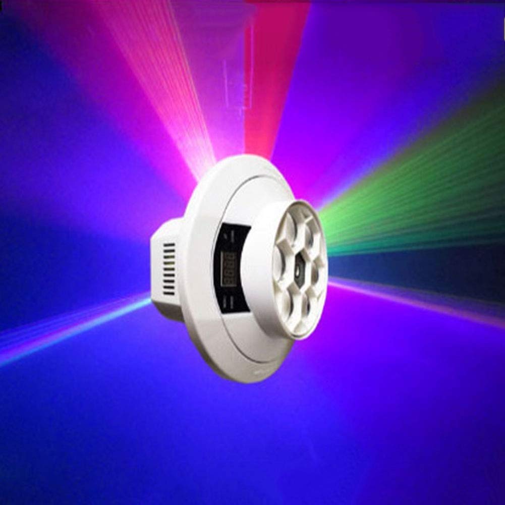 LcxligangStage Lights Six Led Beam Lights Ktv Flash Stage Light Bar Room Rotary Color Light Picture Intelligent Stage Lighting Rotating Lights