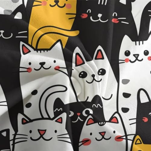Housse de couette chat 3D microfibres avec zip facile