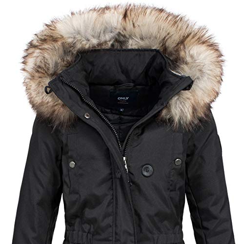 ONLY Damen Winterparka Kurzmantel Iris 15156574 Black L
