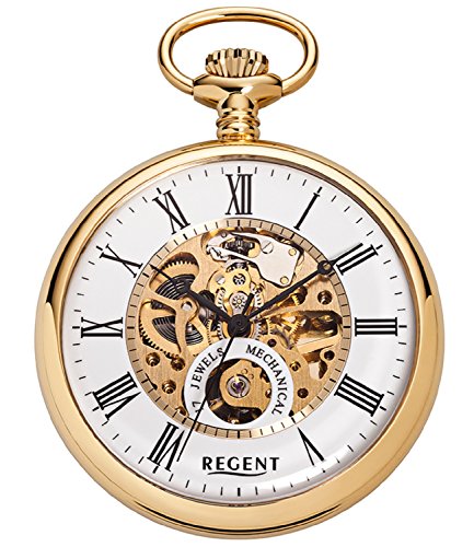 Skelett Taschenuhr 50mm Regent P558
