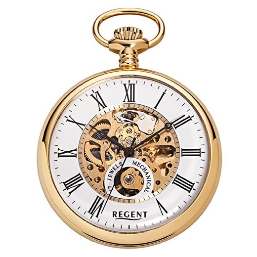 Skelett Taschenuhr 50mm Regent P558