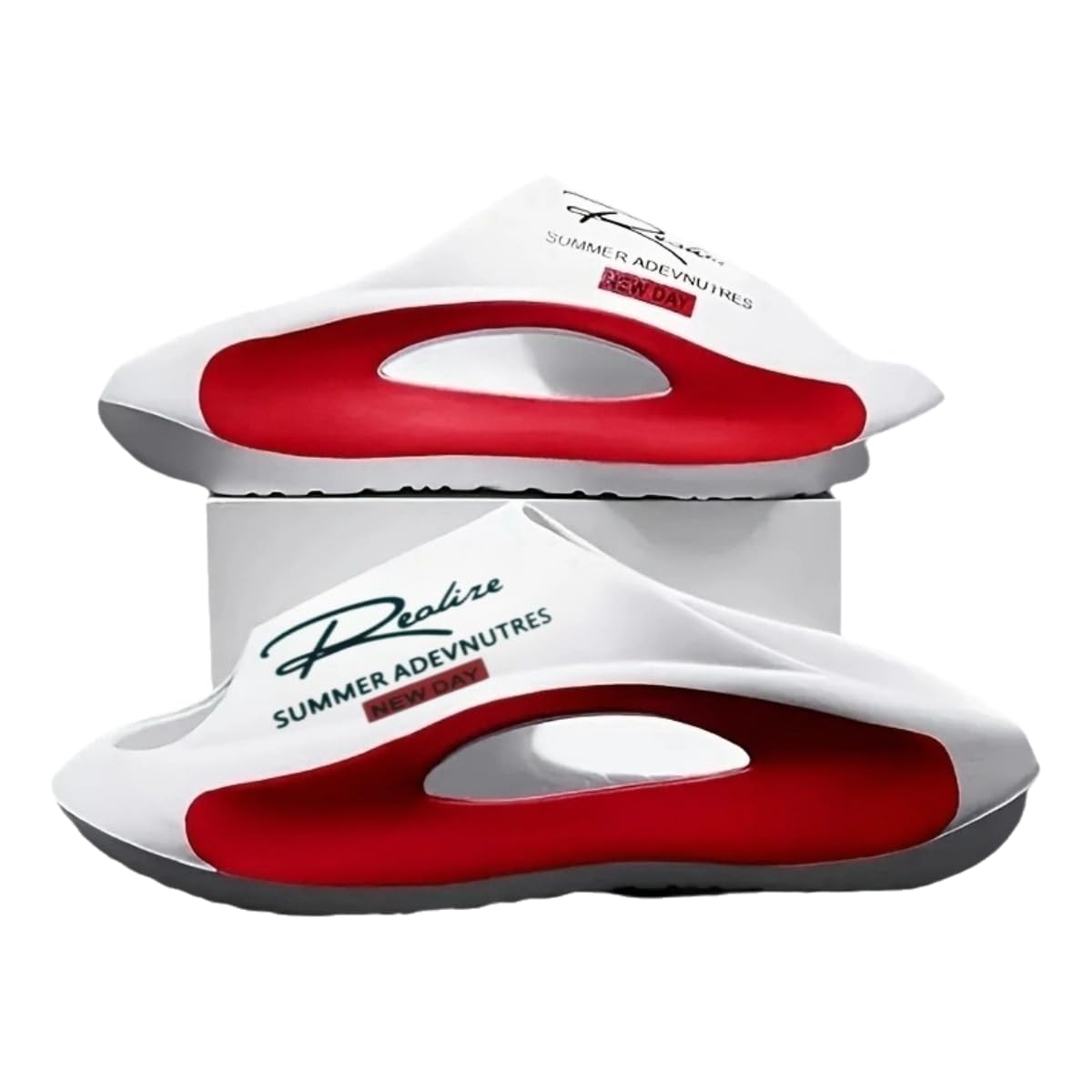Gyios Men‘s Summer Slippers Lightweight Eva Men's | Open Toe, Suitable For All Seasons, Casual Indoor Outdoor Wear-white-42-43