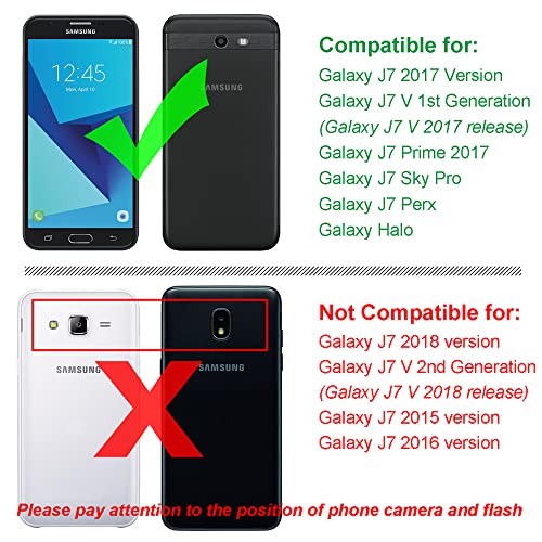 Syoner Shockproof Phone Case Cover For Samsung Galaxy J7 V 2017 (1St Gen)/ Galaxy J7 2017 / Galaxy J7 Prime/Galaxy J7 Perx/Galaxy J7 Sky Pro/Galaxy Halo[Purple] #TOP1