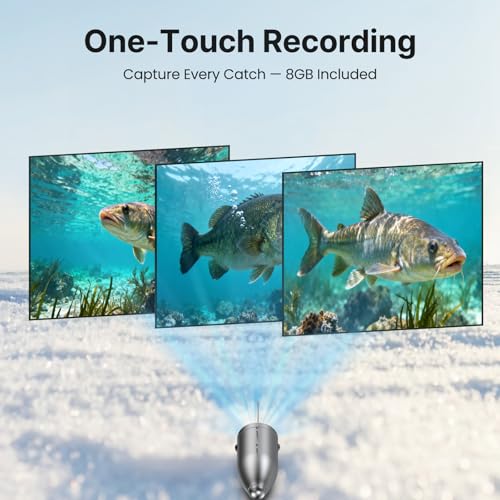 Image of Eyoyo Underwater Fishing Camera, Portable 1080P Camera w / 12 IR Lights,Video Fish Finder, 1024x600 Screen, for Sea, Lake, Boat, Ice Fishing