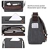 S-ZONE Men's Messenger Bag Crossbody Shoulder 15.6 Inch Laptop Vintage Canvas Briefcase Satchel for Work School Traveling Daily Use Multiple Pocket #3