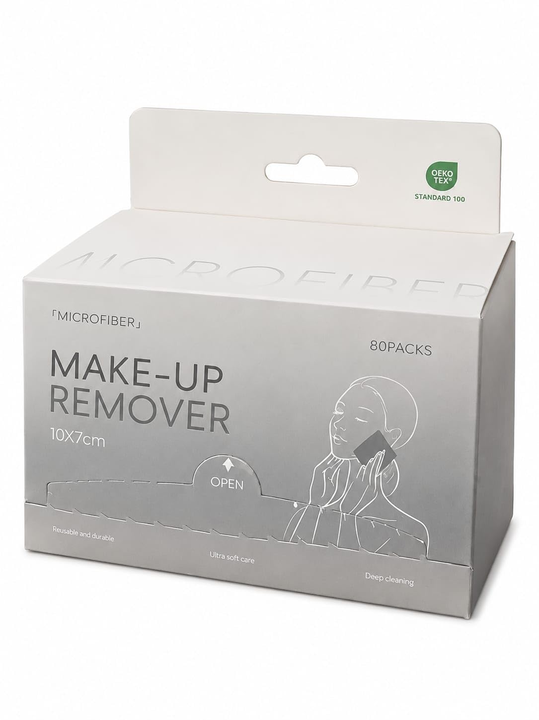 appropriate microfiber makeup remover pads | ultra soft reusable face cleansing cloth | deep cleaning facial pads | size-10x7cm | pack of 2 pkt | per pack 80 cloth