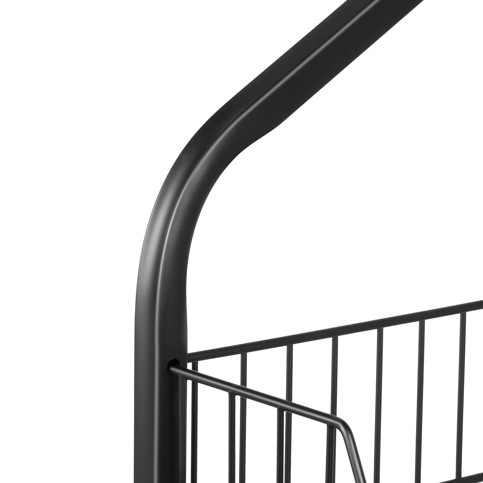 4 Tier Retail Display Rack Stand, Metal Wire Storage Shelf Display Rack with Wheels, Snack Organizer for Countertop for Chips, Black Snack Stand with 10 Hooks, Display Rack for Fruits, Vegetables