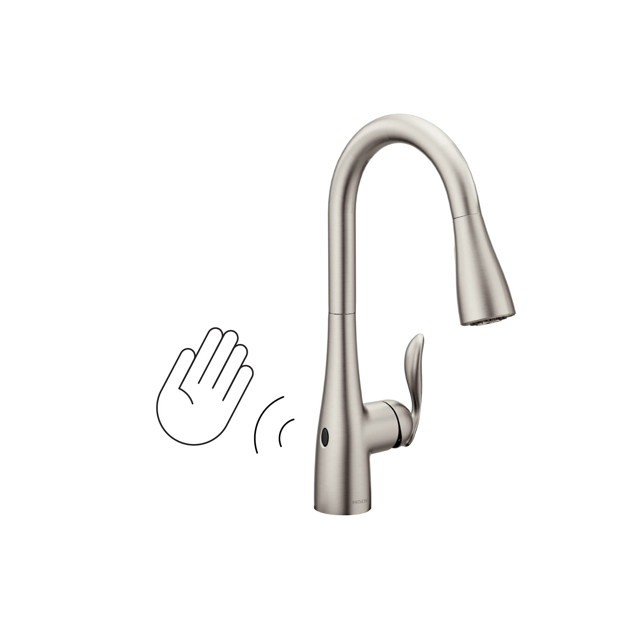 Moen Arbor Spot Resist Stainless Motionsense Wave Sensor OneHandle Pulldown Kitchen Sink Faucet