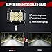 YITAMOTOR 4 Inch LED Light Bar 2PC18W Square LED Work Light Spot Pod Light Driving Light Fog Light Offroad Light Waterproof for s Truck Golf Cart Boat 4WD ATV SUV 12V 24V