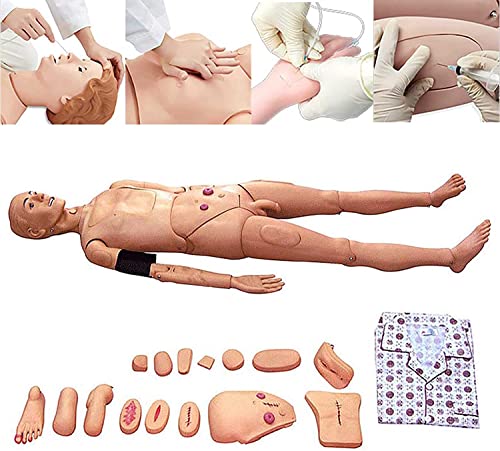 UWYTGF Teaching Model Tools,170Cm Nursing Doll Male Multifunktionales Manikin for Nursing Medical Training Teaching and Education Medical Care Patient Care Simulator Elderly Human Body Mo