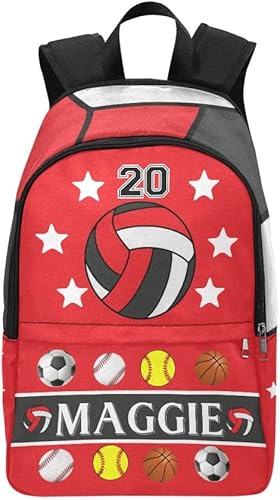 Mochila personalizada de copos de nieve de voleibol con nombre, bolsa de viaje personalizada para hombre y mujer regalos, Muilti 53, Mochilas Daypack