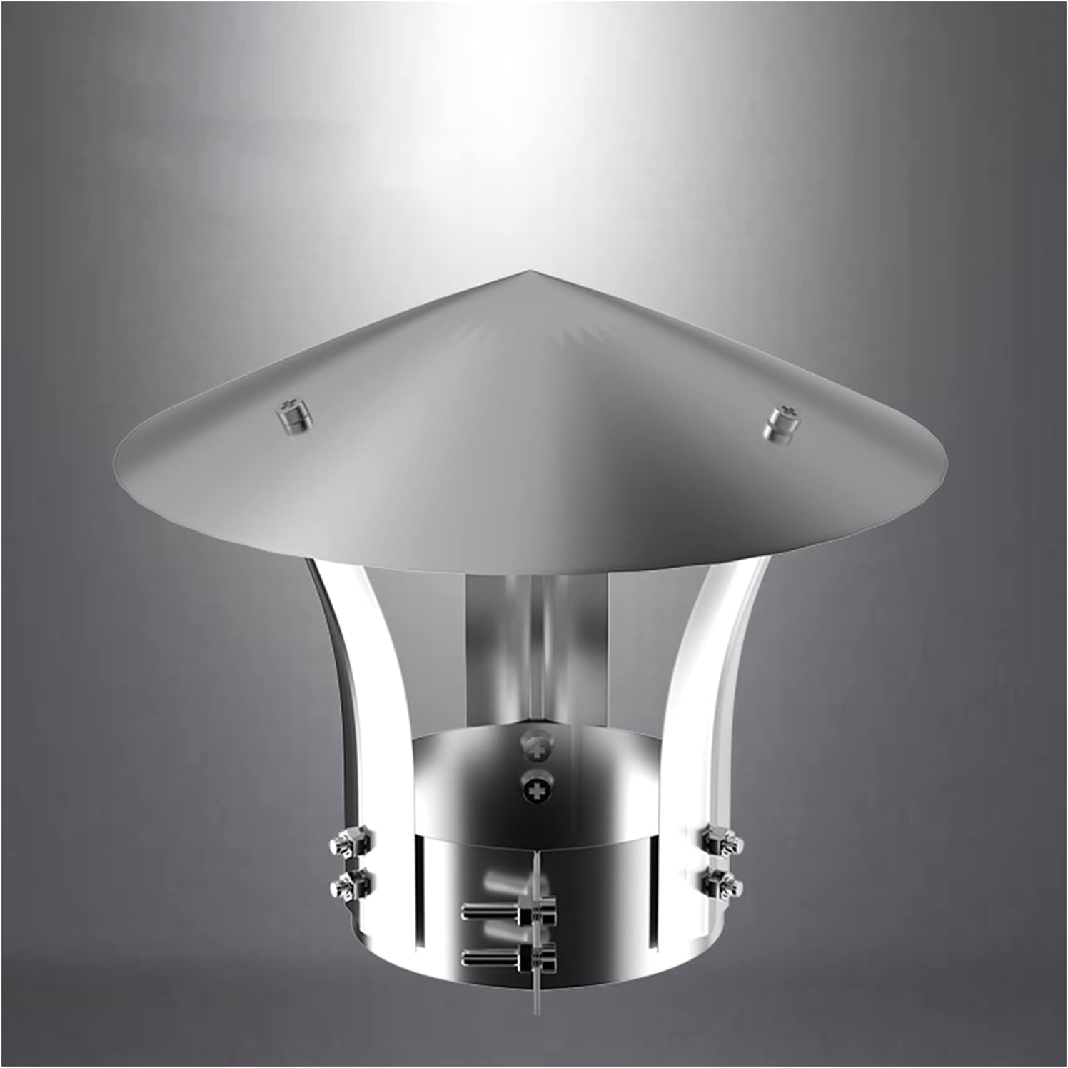 Round Roof Rain Cap,Galvanized Rain Cap, for Insulation Vent Cover, Top Exhaust Cap Chimney Cover,Round Roof Rain Cap Galvanized Rain Cap, for Stainless Steel Outdoor,d9cm/3.54in