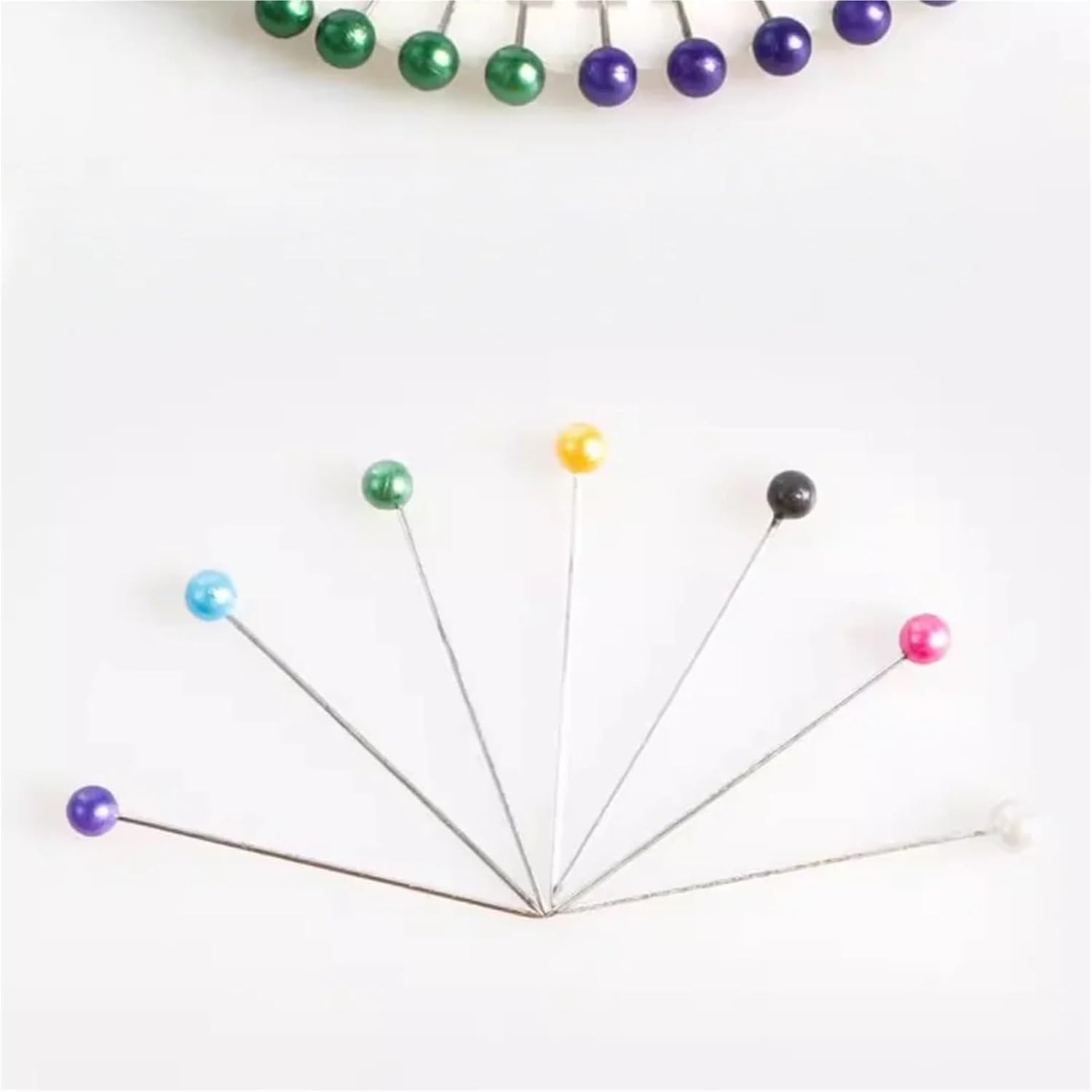 Round Head Sewing Pins 400Pcs Colored Positioning Bead Needles Large Disc Fixing Jewelry, Sewing