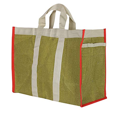 Image of (#B2B21CA L Eco Friendly Reusable Fabric Grocery Vegetable Shopping jhola Bag Heavy Canvas1pc only Large LxWxD 18x11x15 inch