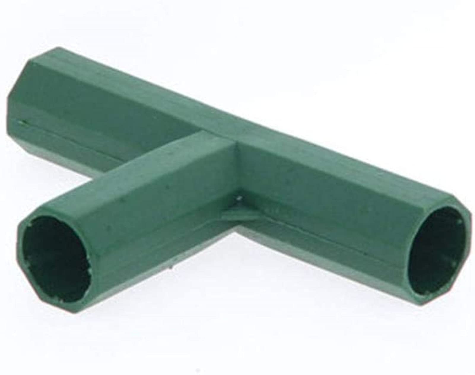 15 Pieces 16MM Greenhouse Frame Connectors Plastic Coated Canes PVC Fitting Stable Support Gardening Building Fruit Supports Cages Netting Frames Fencing Cane Rods (Green 3 Way Cross Connector)