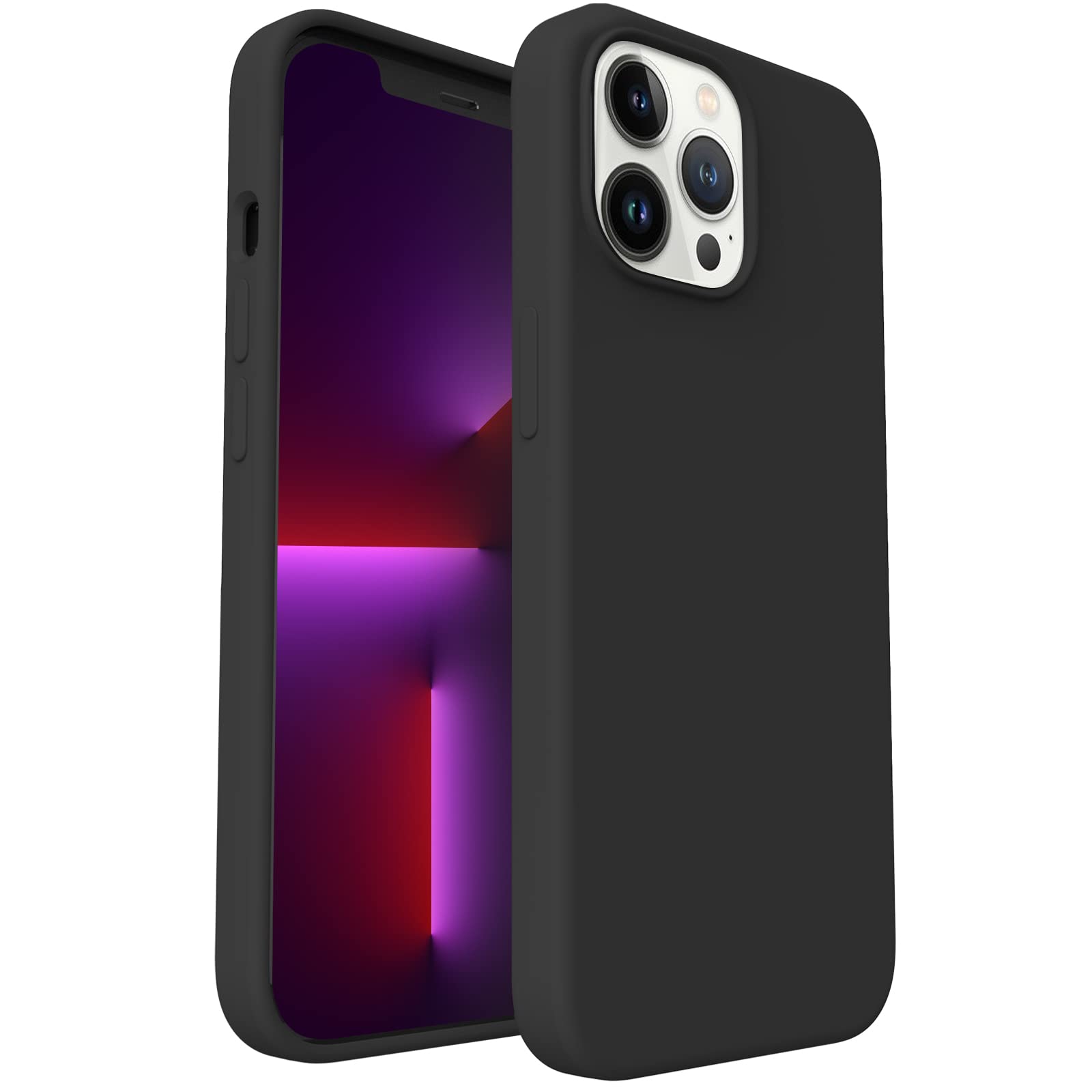 CAETOUNG Designed for iPhone 13 pro Case 6.1 inch(2021), Silicone Rubber Shockproof Anti-Drop, Fully Protect Screen & Camera 