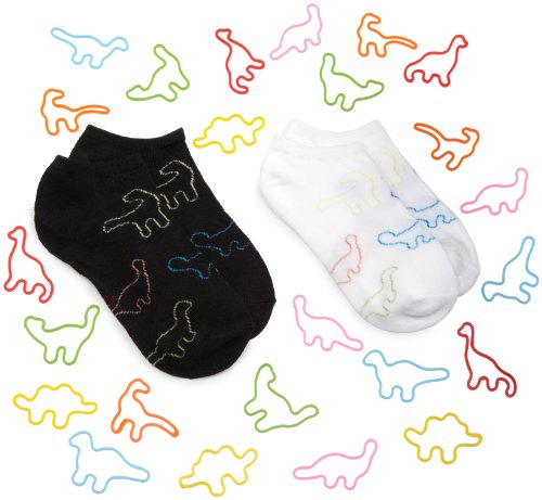 Jefferies Socks Girls 2-6x Silly Sockz Dinosaur 2 Pack