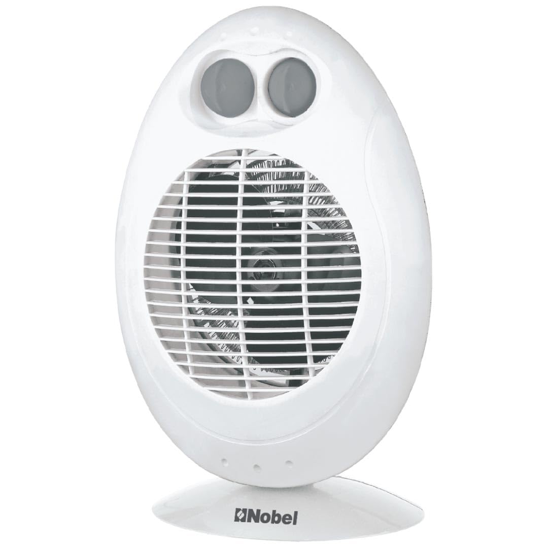 NobelFan Heater with Thermostat Control and Overheat Protection with Copper Motor 2000 W NFH100 White 1 Year Warranty