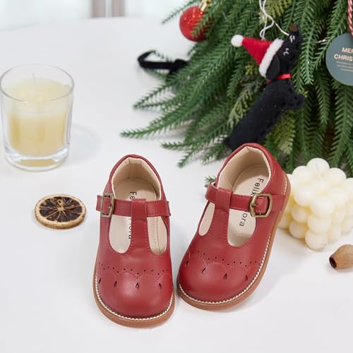 Image of Felix & Flora Toddler Girl Mary Jane Dress Shoes - School Oxford Flats for Girl Party Shoes.