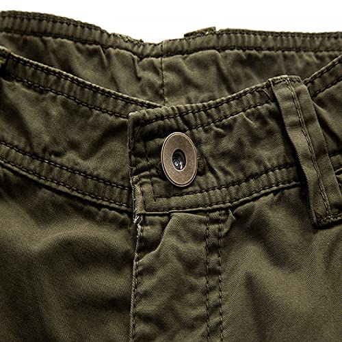 Herenshorts Effen kleur Losse werkkleding met meerdere zakken Rechte mode Comfortabel Casual Veelzijdig Knap - Afbeelding 4