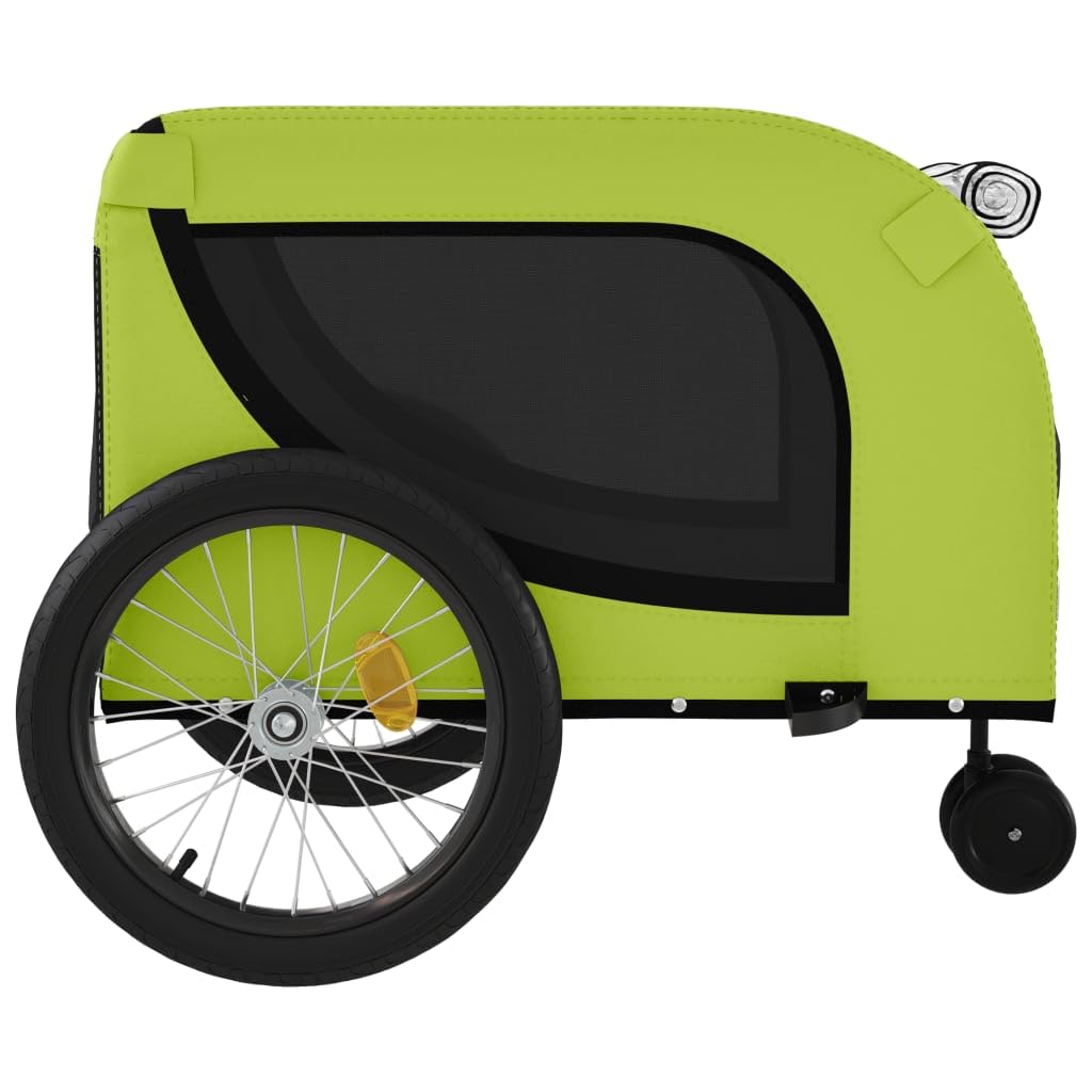 Homgoday Remolque de Bicicleta para Animales Azul y Negro Oxford y Hierro Muebles Decoración De Cámara