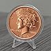 Peace Dollar Design 1 oz Pure .999 Copper Round Collectible Coin in Capsule