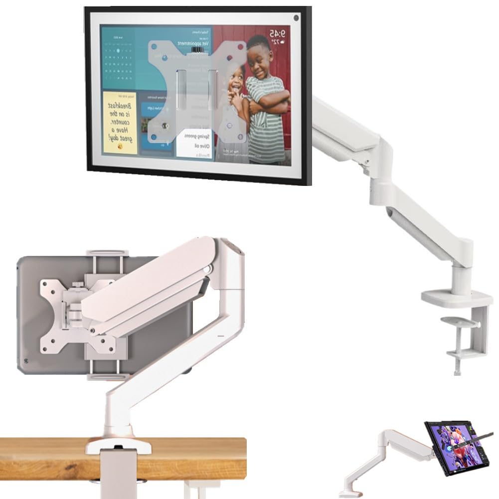 2 In 1 Extendable Arm Tablet Stand Holder Long Arms Mount for Echo Show 15 21 Multifunctional Phone