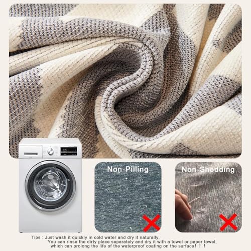 Image of Styleys Chenille Sofa Cover - Reversible Sofa Towel & Blanket | Soft, Anti-Slip, Washable Couch Protector for Living Room & Lounge - 3 Seater - 330X180cm, Grey, XNESMSFJ-2C
