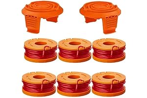 Worx WA0010 Replacement Trimmer Line - Premium 6-Pack Spool for Select Electric String Trimmers