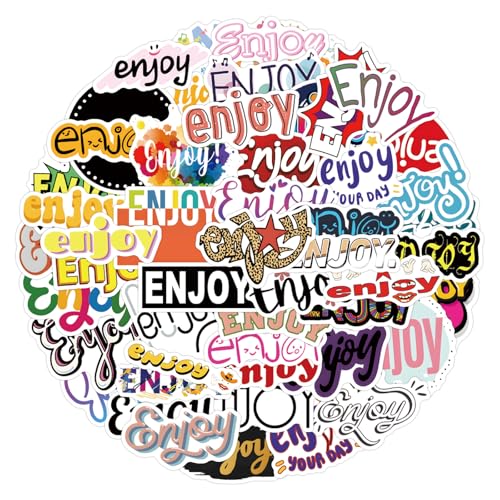 ENJOYカートゥーンステッカー 55枚 防水 耐久 かわいい 手帳 ノートPC スマホ スーツケース 机周り DIY デコ 大容量 おしゃれ 韓国風 人気 文房具 ギフト 子供 大人 男女兼用 旅行 日記 デコレーション セット