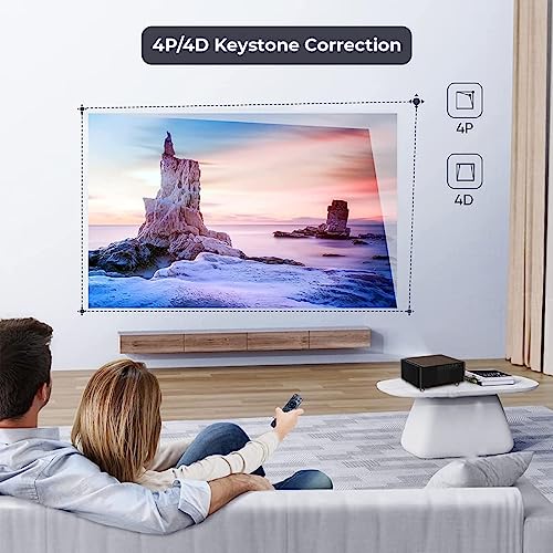 Image of WZATCO Alpha A1 Brightest Native 1080P Projector for Home 1200 ANSI lumens Auto Focus & Keystone | Fully Sealed Engine | Android 9.0 | 4K HDR | HDMI ARC | Full HD Cinema for Theater, Classroom