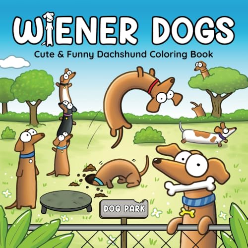 Wiener Dogs: Bold and Easy Coloring Book for Adults and Teens Featuring Cozy Dachshunds and Funny Sausage Dogs (Wiener Dogs Coloring Books) image 2