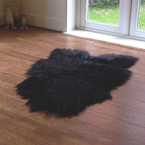 Icelandic Sheepskin Rug - Black Single