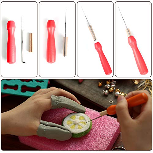Needle Felting Kit, Wool Felting Kit, Wool Roving 50 Colors Set for Needle Felting, Needle Felting Kit with Fibre Wool Yarn Roving, Felting Needles, Wool Felt Mold, Felting Tool Instruction - Thumbnail 4