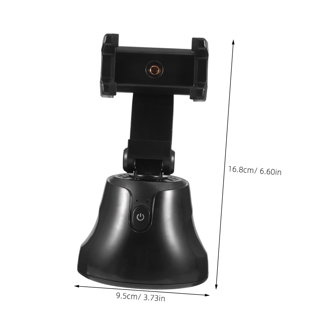 HOMSFOU Supporto per Telefono Smart Phone Stand 360° Nero Plastico | Riconoscimento Facciale, ai Composition e Consumo Ultra-basso, Confezione da 3 Pezzi