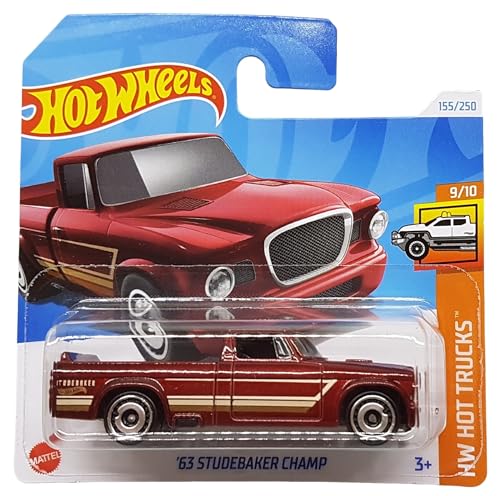 Hot Wheels 63 Studebaker Champ Rojo 1:64 Die-Cast miniatura 1