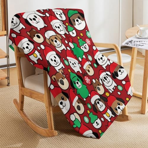 Couvre-lit sofa jete de canape plaid doux polyester chaud chien mignon