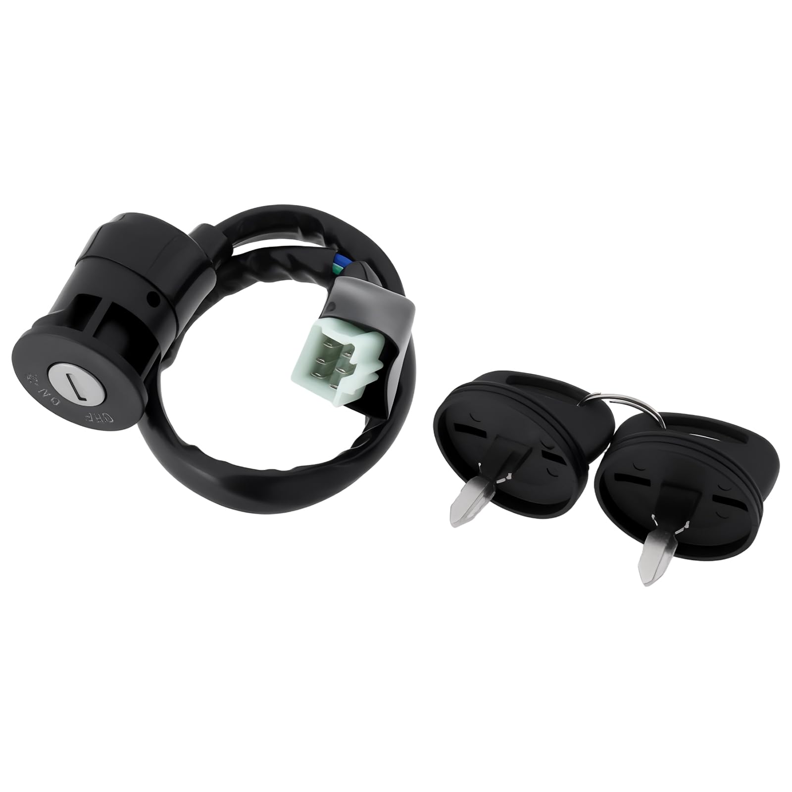 EMSea Interrupteur D'allumage 6 Broches avec Clé pour Moto (37110-03D00) Compatible avec Suzuki TS125 DR350