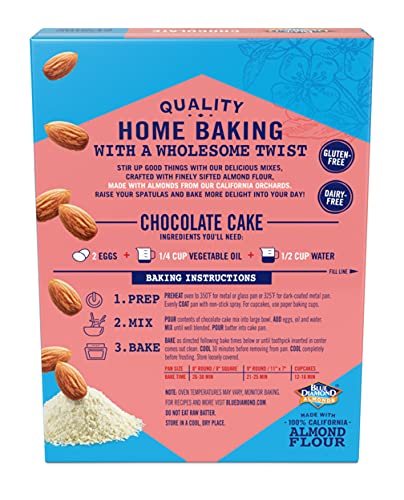 Blue Diamond Almonds Flour Gluten-Free Baking Mix, Chocolate Cake, Multicolor, 12.5 Oz (Pack Of 2) #TOP1