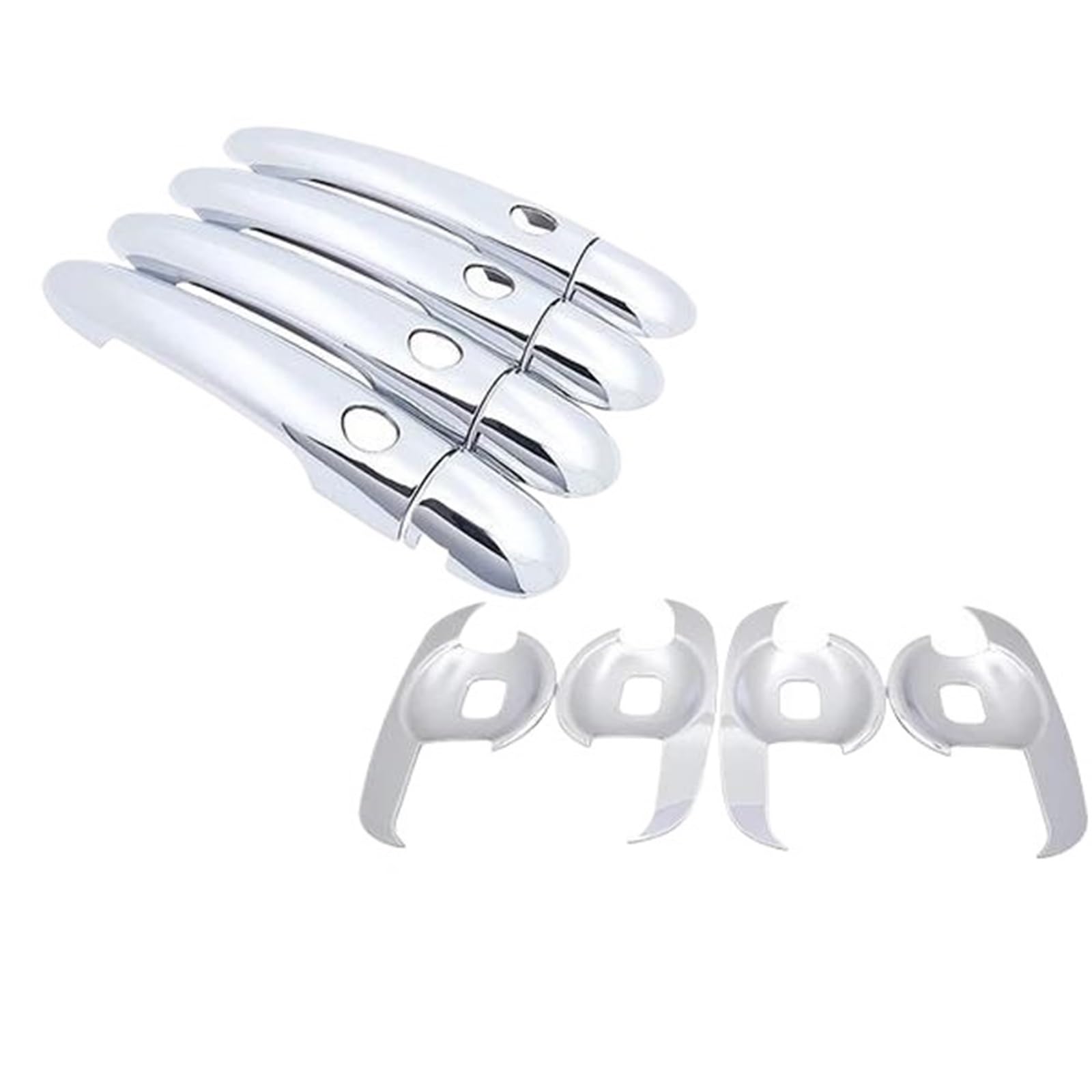 Hrqctim Handlebowl 4 Buttons Chrome Door Handle Cover Trim For Renault For Koleos For Samsung Qm5 I Mk1 2008 2009 2010 2011 2012 2013 2014 2015(Handlebowl 4 Buttons)