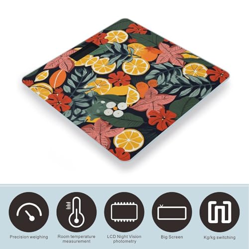 Báscula Digital de Baño con Diseño Tropical y Vidrio Templado miniatura 3